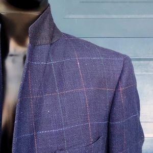 BENCHLEY LTD Men's Luxury Window Pane Blazer